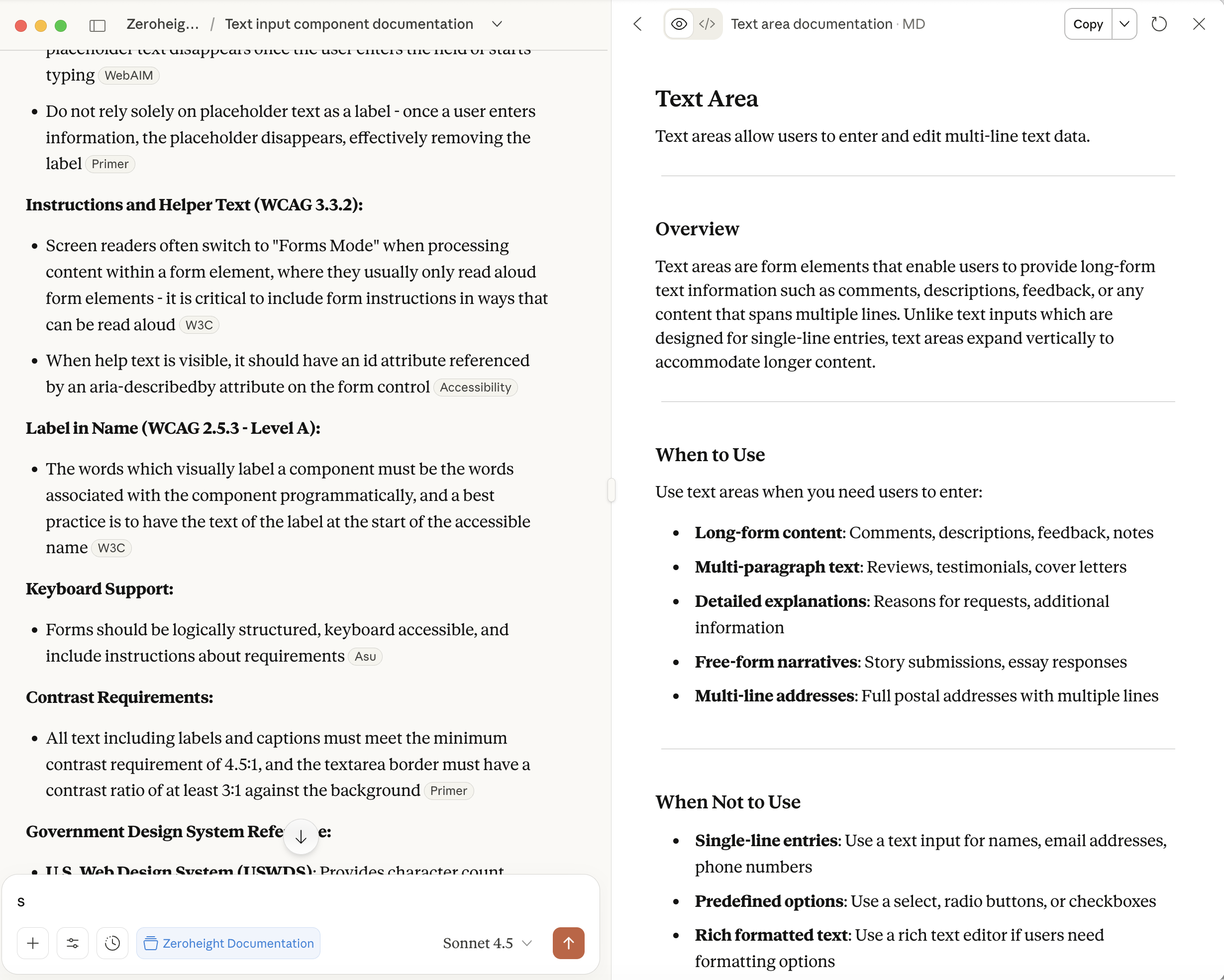 Claude AI agent reading Figma component specifications
